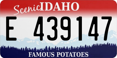 ID license plate E439147