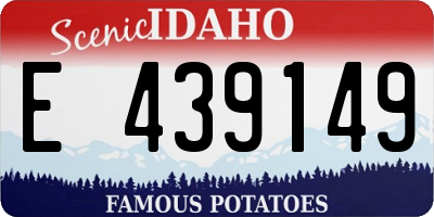 ID license plate E439149
