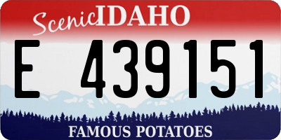 ID license plate E439151