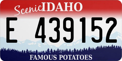 ID license plate E439152