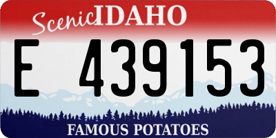 ID license plate E439153