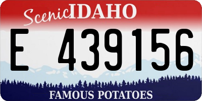 ID license plate E439156
