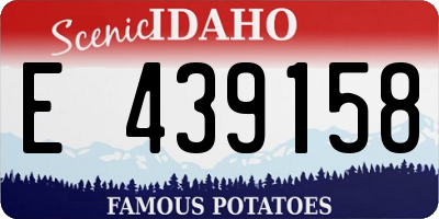 ID license plate E439158