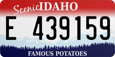 ID license plate E439159