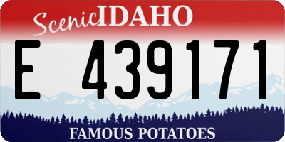 ID license plate E439171