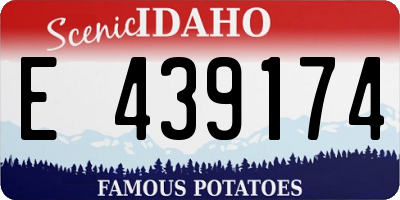 ID license plate E439174