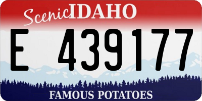 ID license plate E439177