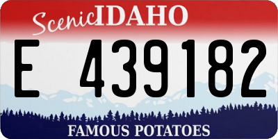 ID license plate E439182