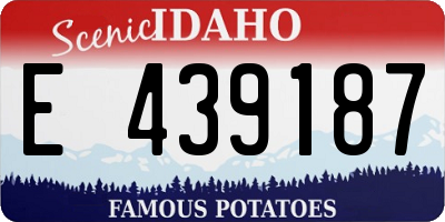 ID license plate E439187