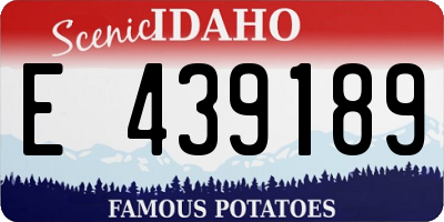 ID license plate E439189
