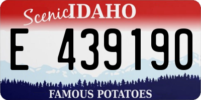 ID license plate E439190
