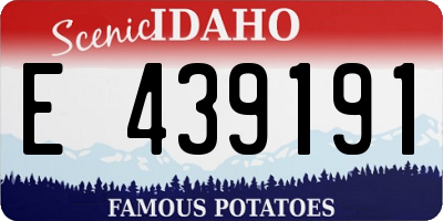 ID license plate E439191