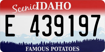 ID license plate E439197