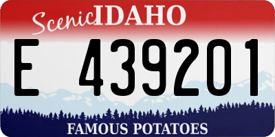 ID license plate E439201