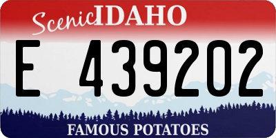 ID license plate E439202