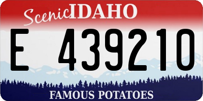 ID license plate E439210