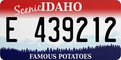 ID license plate E439212