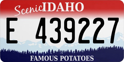 ID license plate E439227