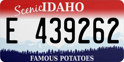 ID license plate E439262