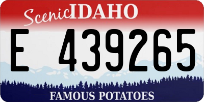 ID license plate E439265