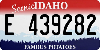 ID license plate E439282