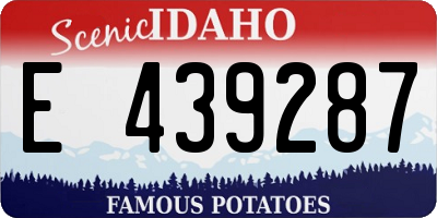 ID license plate E439287