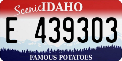 ID license plate E439303