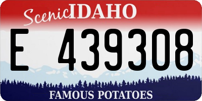 ID license plate E439308