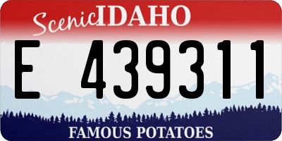 ID license plate E439311