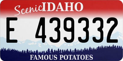 ID license plate E439332