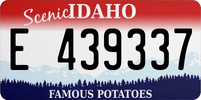 ID license plate E439337