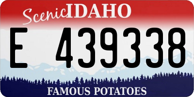 ID license plate E439338