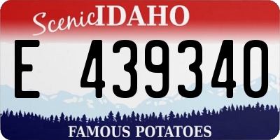 ID license plate E439340