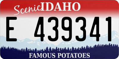 ID license plate E439341