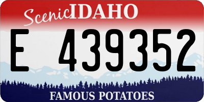 ID license plate E439352