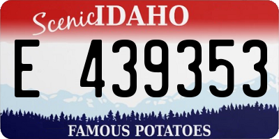 ID license plate E439353