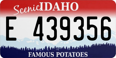 ID license plate E439356