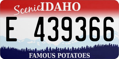 ID license plate E439366