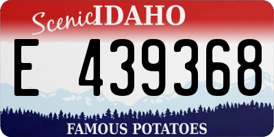 ID license plate E439368