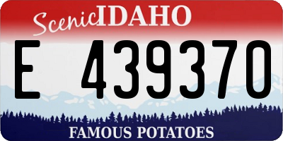 ID license plate E439370