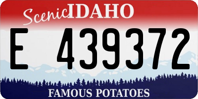 ID license plate E439372