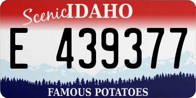 ID license plate E439377