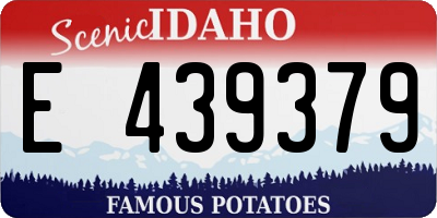 ID license plate E439379