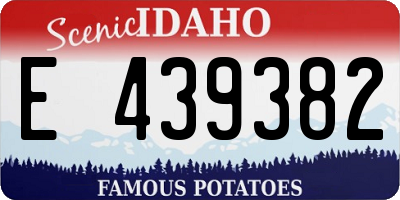 ID license plate E439382