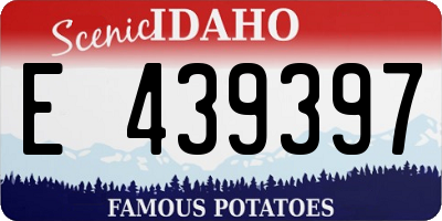 ID license plate E439397
