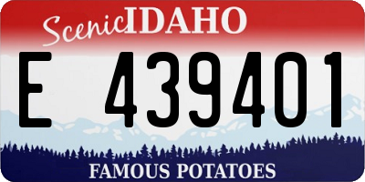 ID license plate E439401