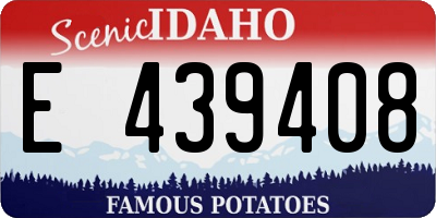 ID license plate E439408