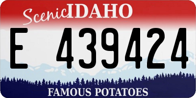ID license plate E439424