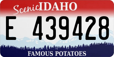 ID license plate E439428
