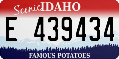 ID license plate E439434